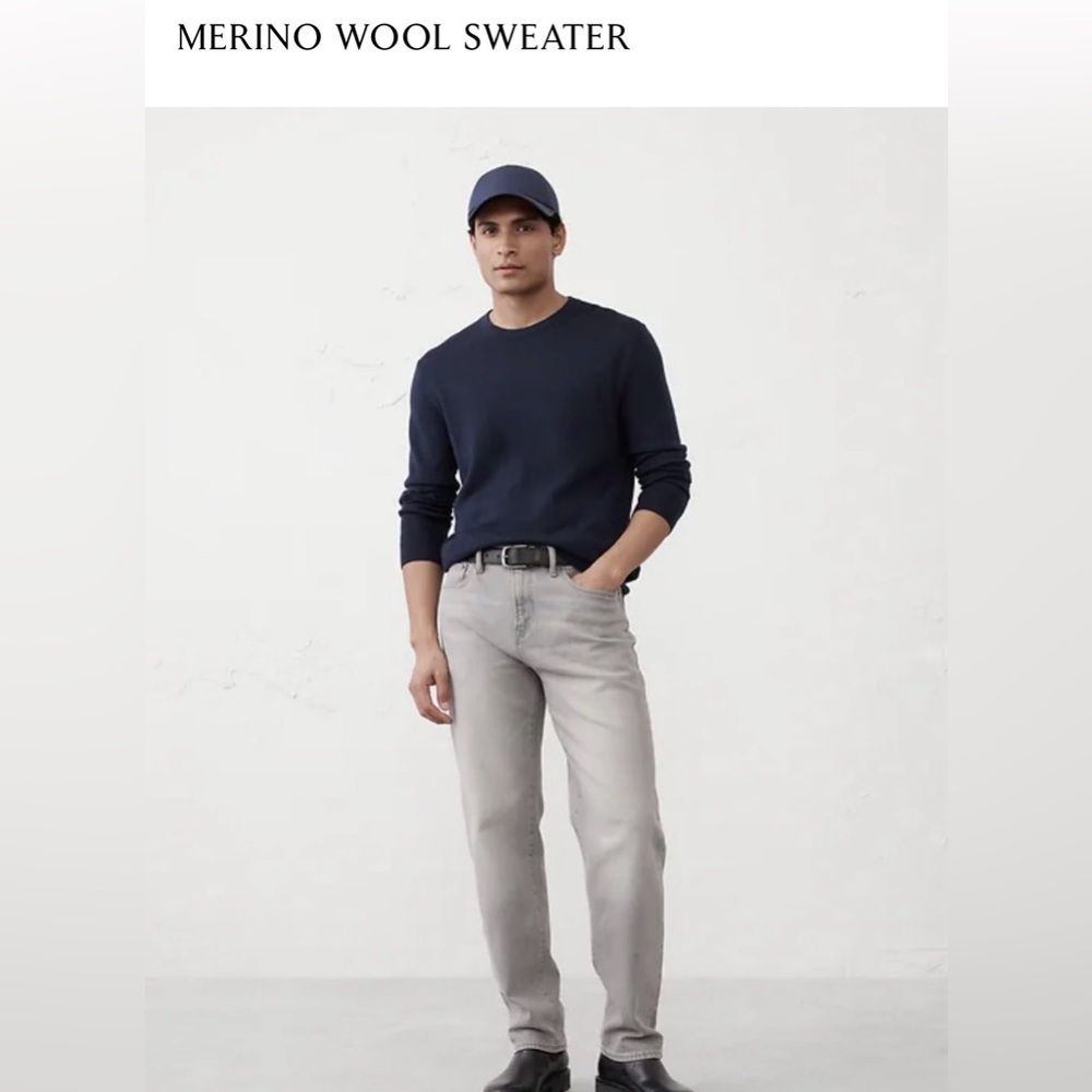 Banana Republic Navy Blue Crewneck Sweater